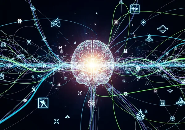 Abstract brain recharging with game controllers for a break