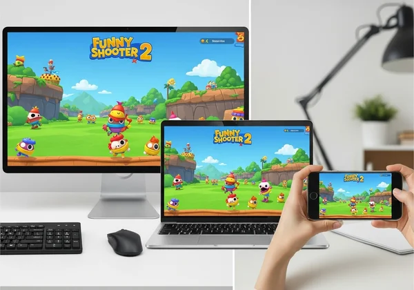 Funny Shooter 2 สามารถเล่นได้บน PC, Chromebook, โทรศัพท์