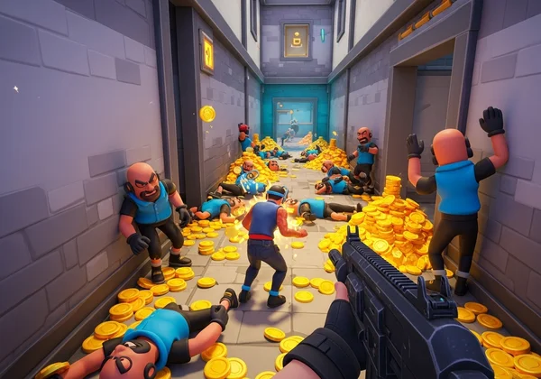 Manlalaro sa isang mataas na density na lebel na may nakakalat na ginto