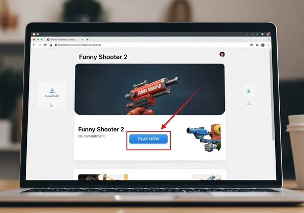 Funny Shooter 2 game in a browser window.