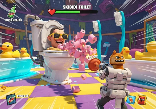 Skibidi Toilet enemies in Funny Shooter 2