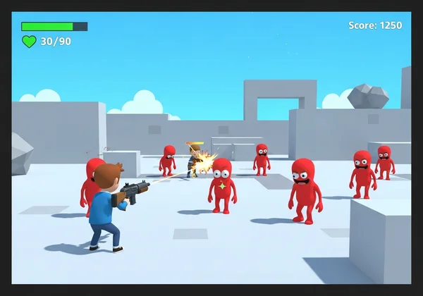 Clean game interface showing single-player action