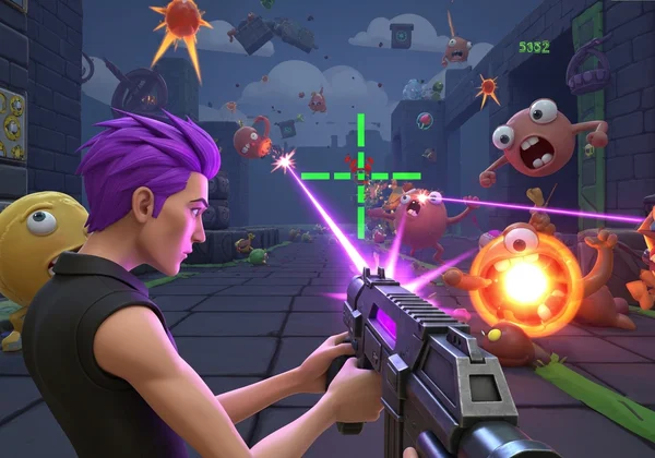 Player aiming precisely in Funny Shooter 2